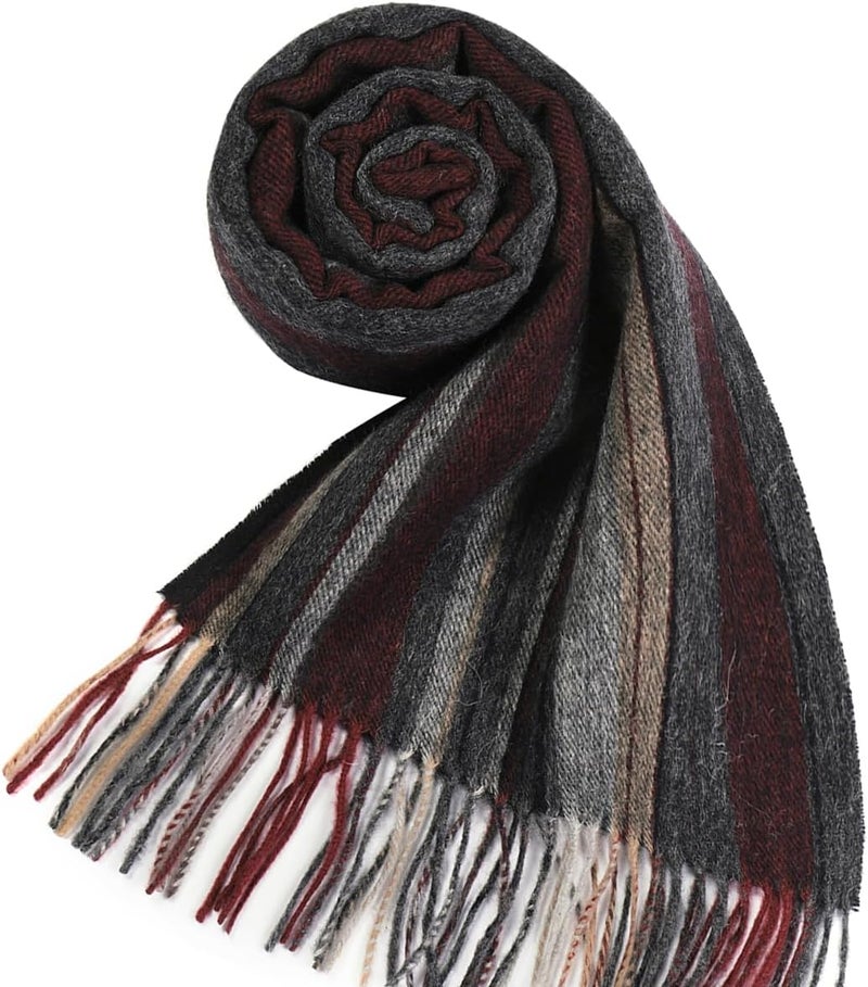SKNSOFT Winter Wool Plaid Scarf for Men,Women Fashion Tartan Wrap Checkered Scarves - Image 4